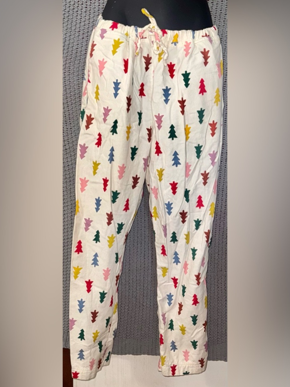 Hanna Andersson Flannel Pajama Pants Medium Christmas Tree Colorful